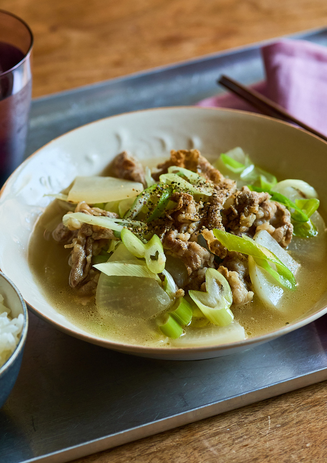 牛こま肉と大根の韓国風スープ