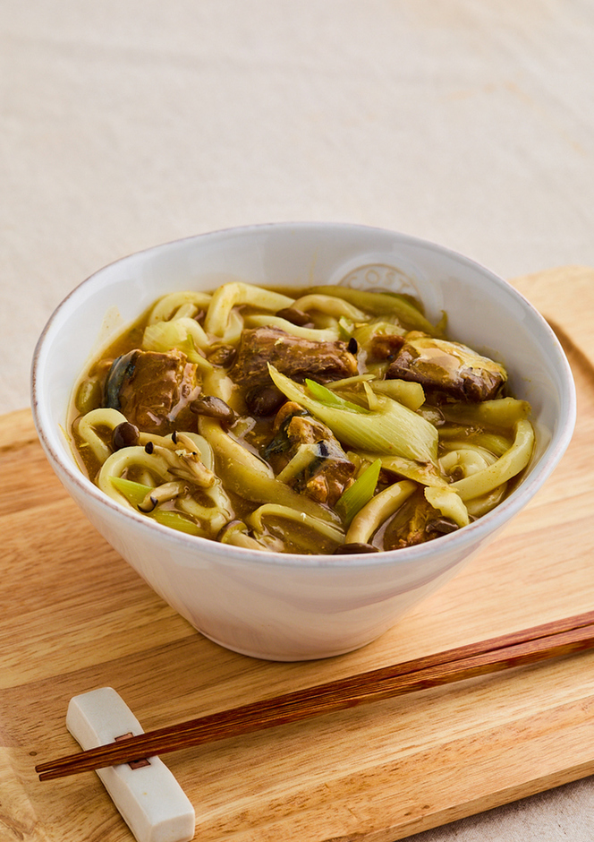 さば缶で カレーうどん