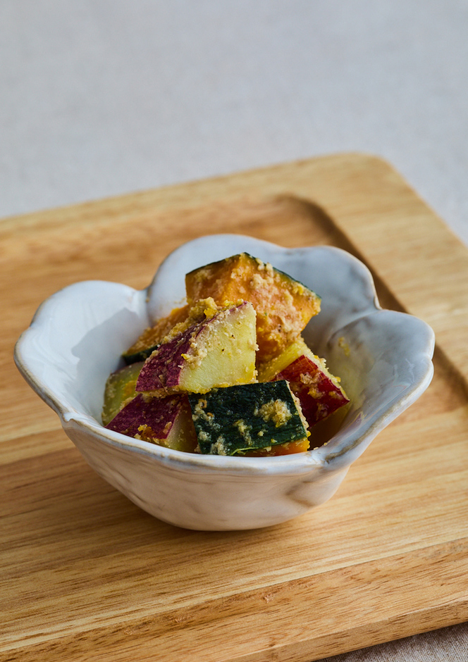 さつまいもとかぼちゃのだしバター煮