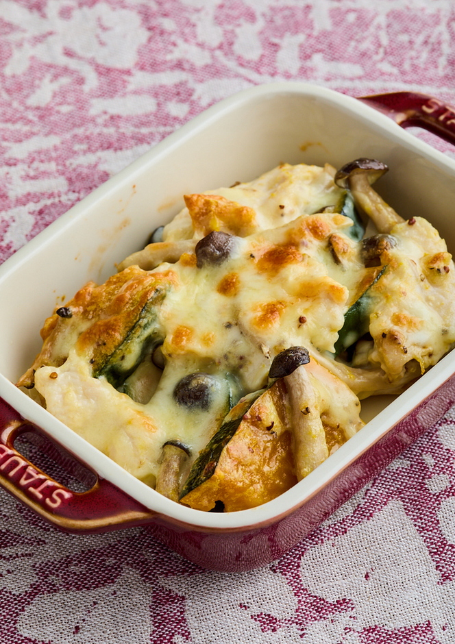 ささ身とかぼちゃのチーズ焼き