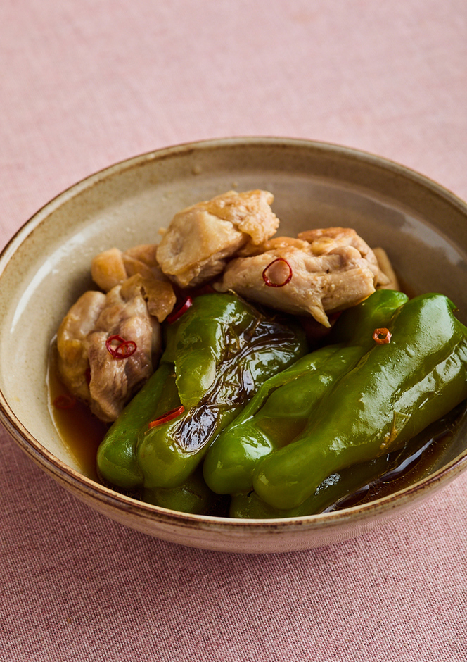 鶏肉とピーマンの煮物