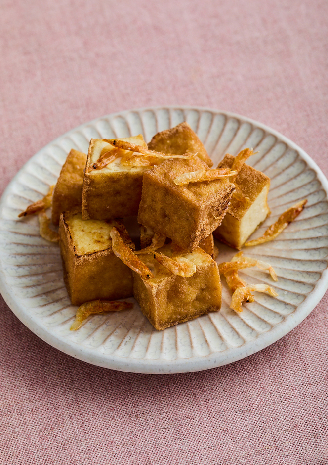厚揚げと桜えびのカリカリ焼き