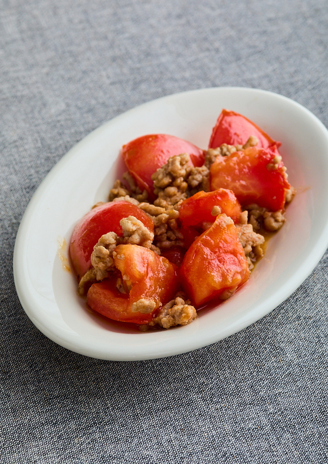 トマトのオイスター炒め