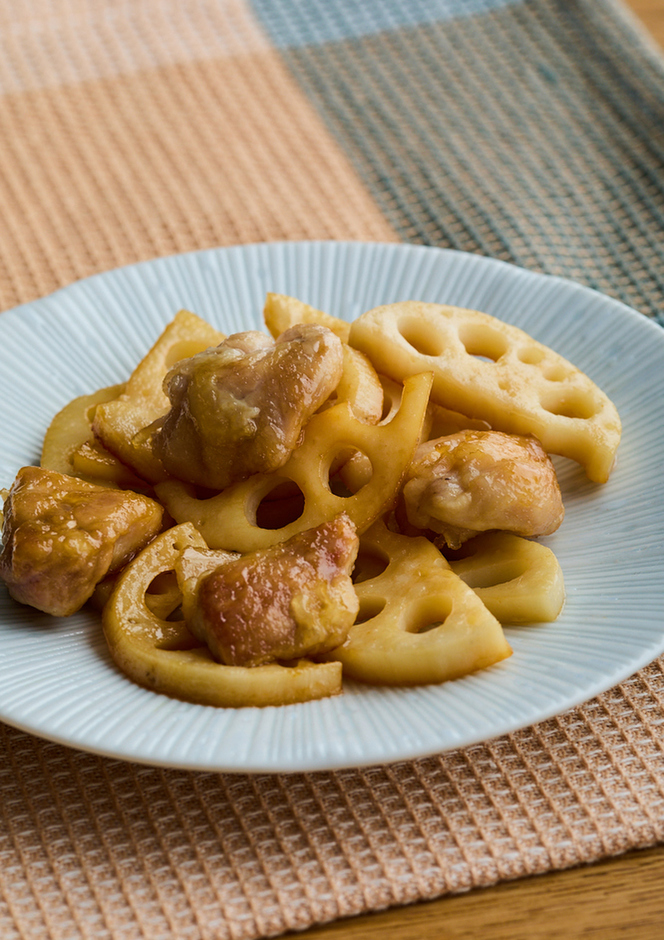 鶏肉とれんこんの甘酢炒め