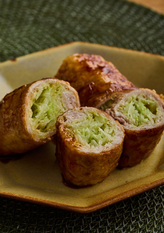 キャベツの肉巻きロール