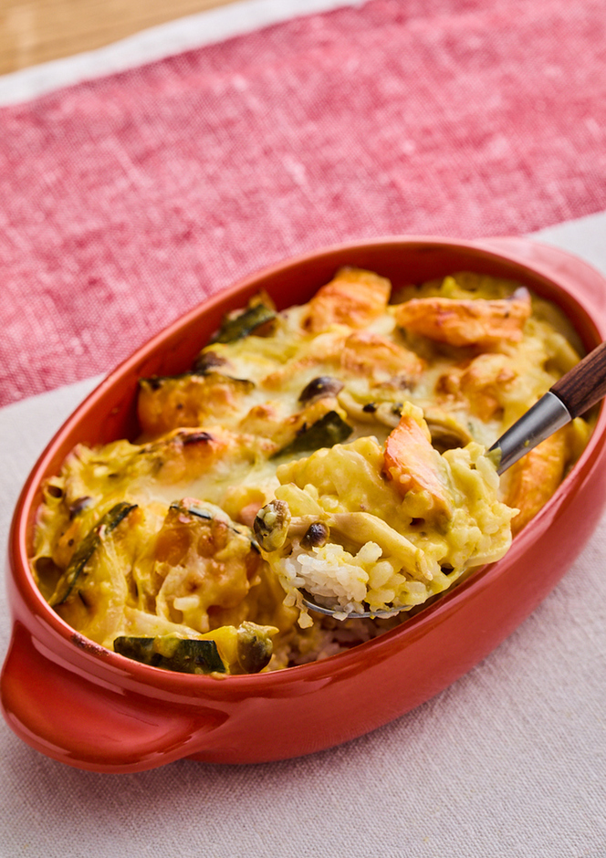 鮭とかぼちゃのドリア