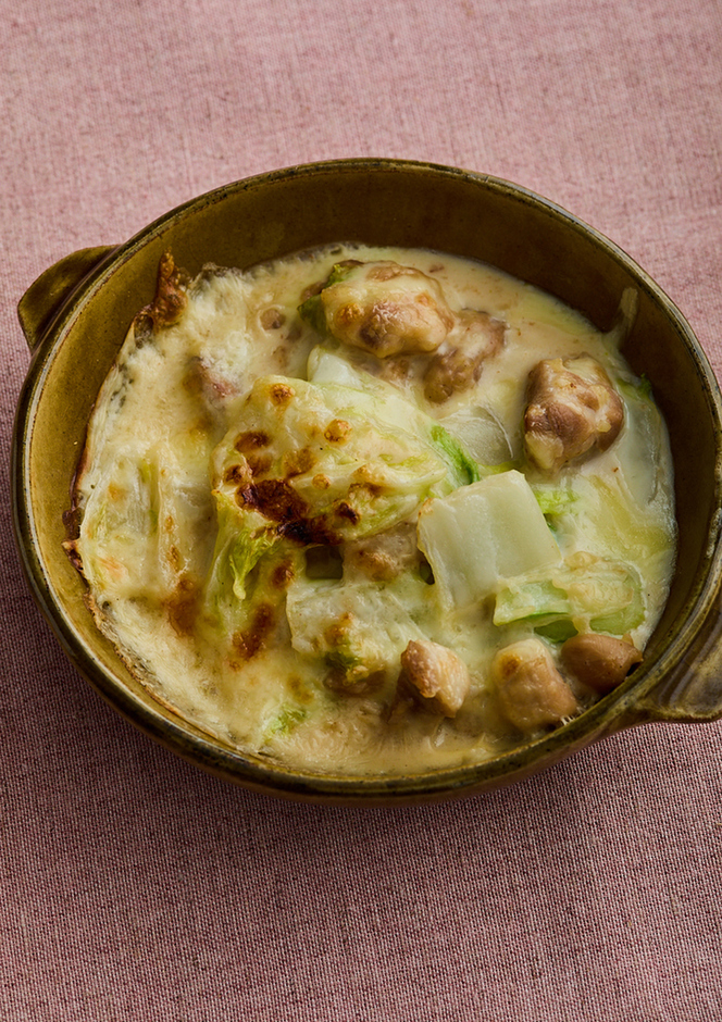 鶏肉と白菜のグラタン