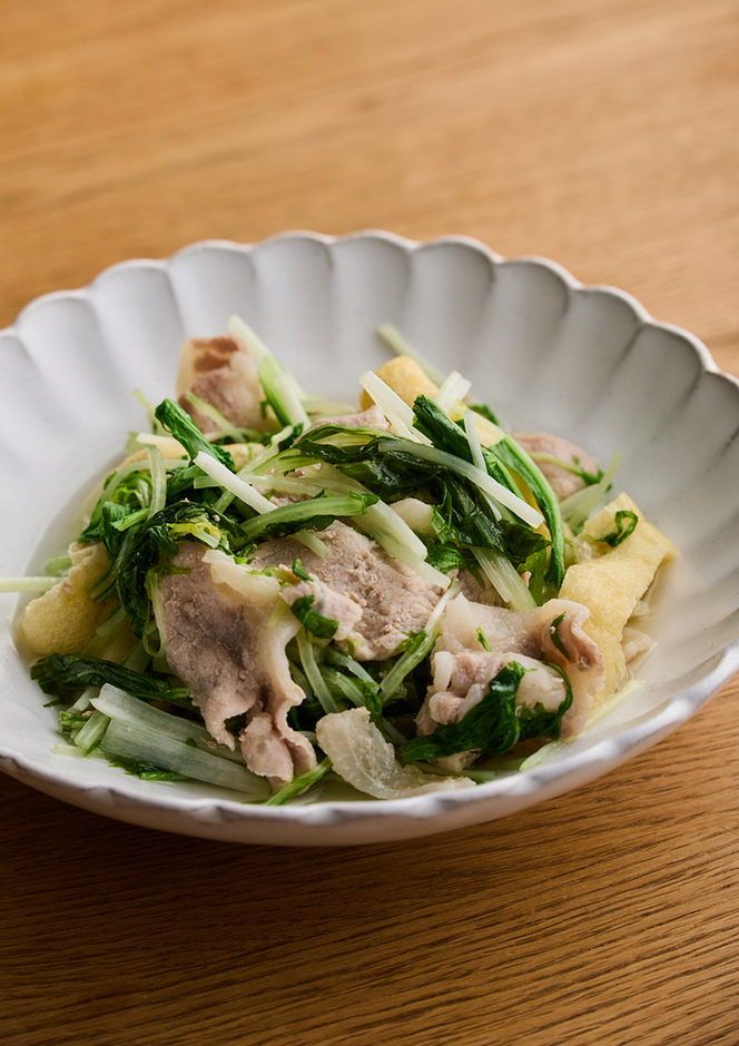 豚肉と水菜のさっと煮