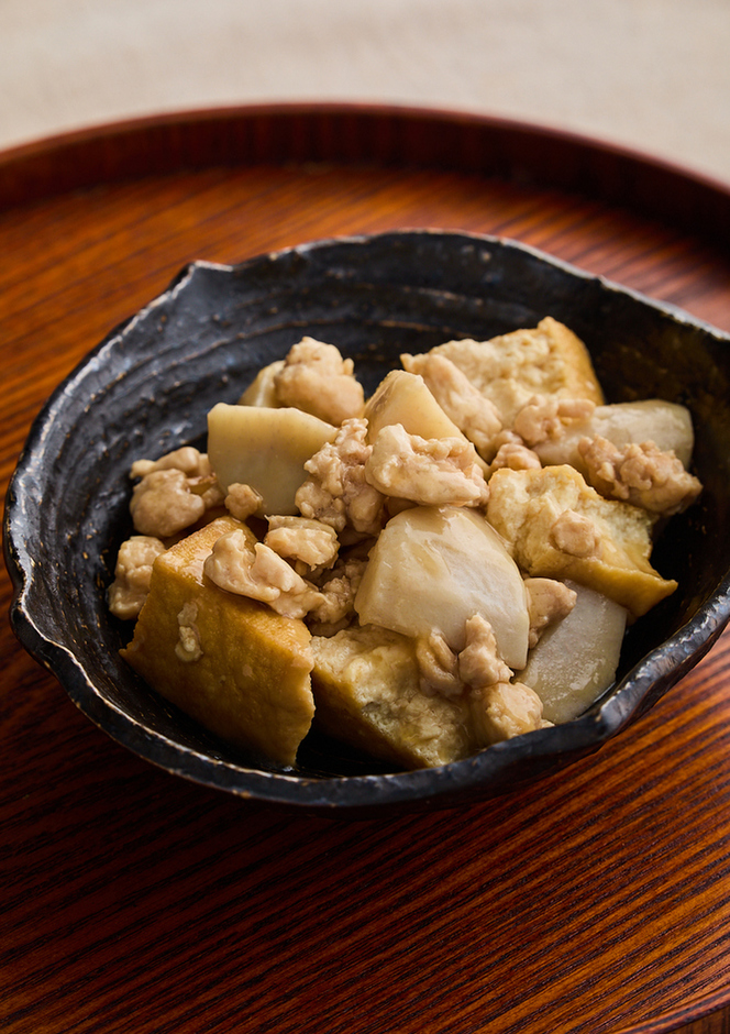 厚揚げと里いものめんつゆ煮