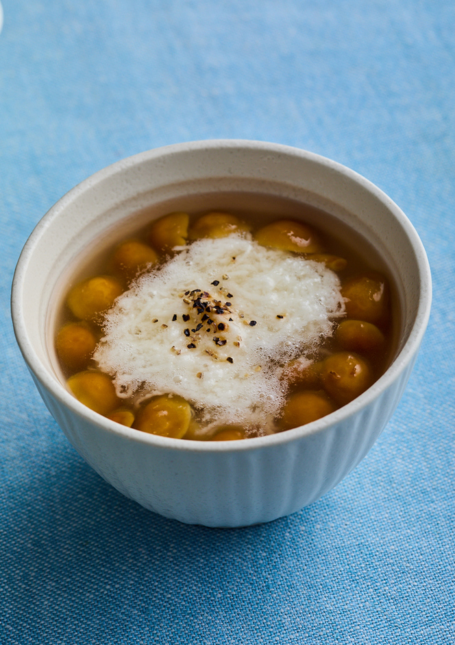 長芋となめこの中華スープ