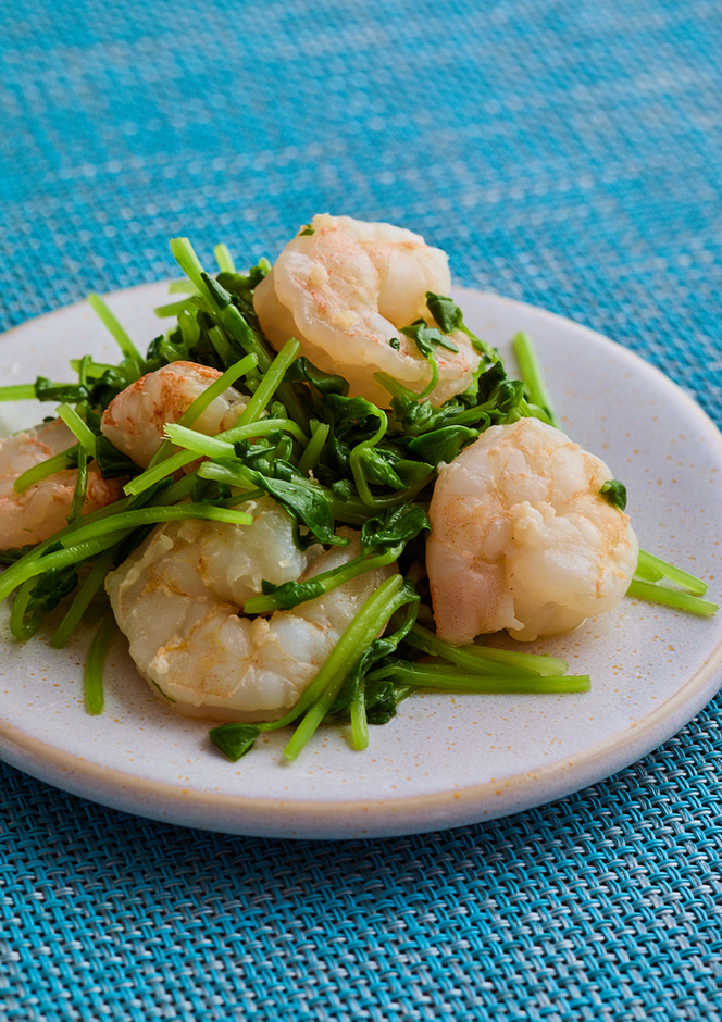 えびと豆苗のエスニック風サラダ