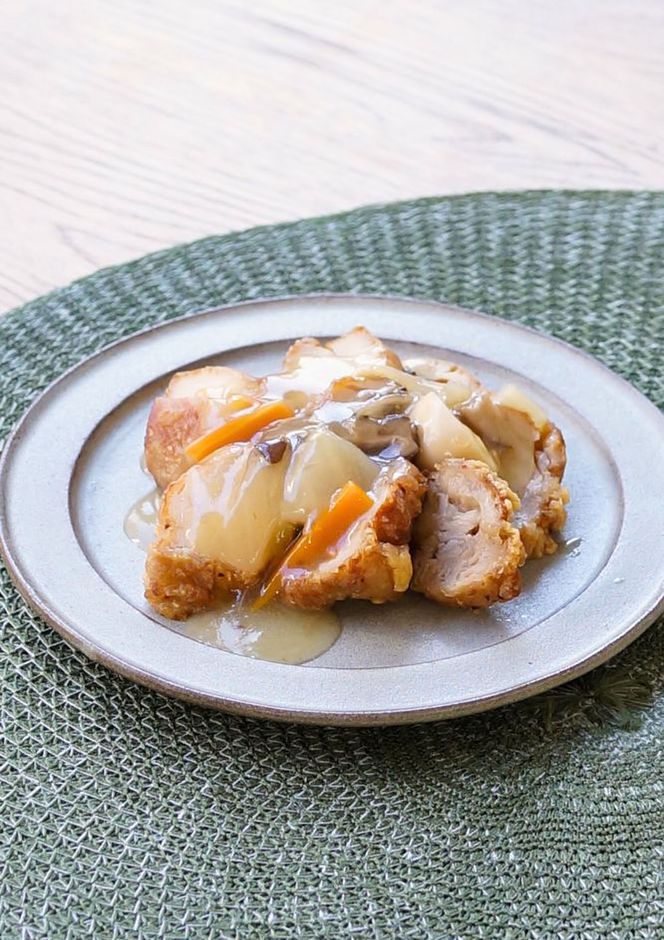 コンビニ食材で 鶏の唐揚げ中華あん