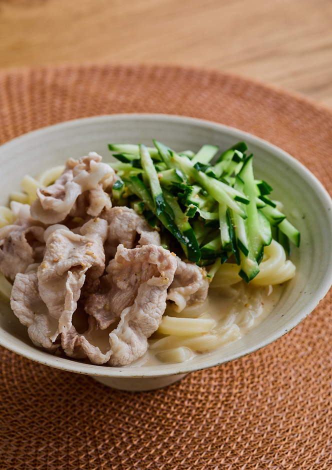 豚しゃぶ豆乳うどん