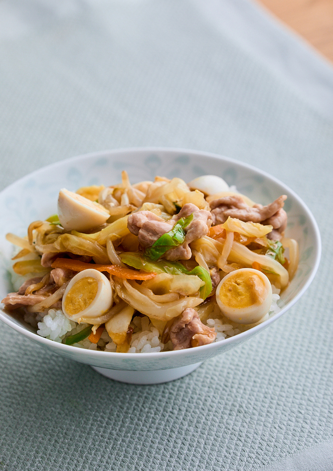 電子レンジでお手軽　中華丼