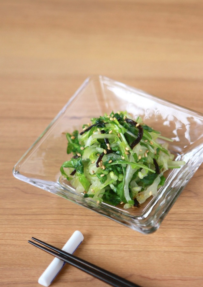白菜と水菜のゆず胡椒 塩昆布サラダ