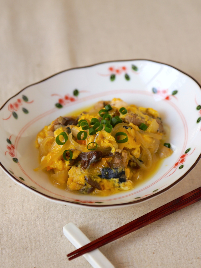 さば缶の卵とじ