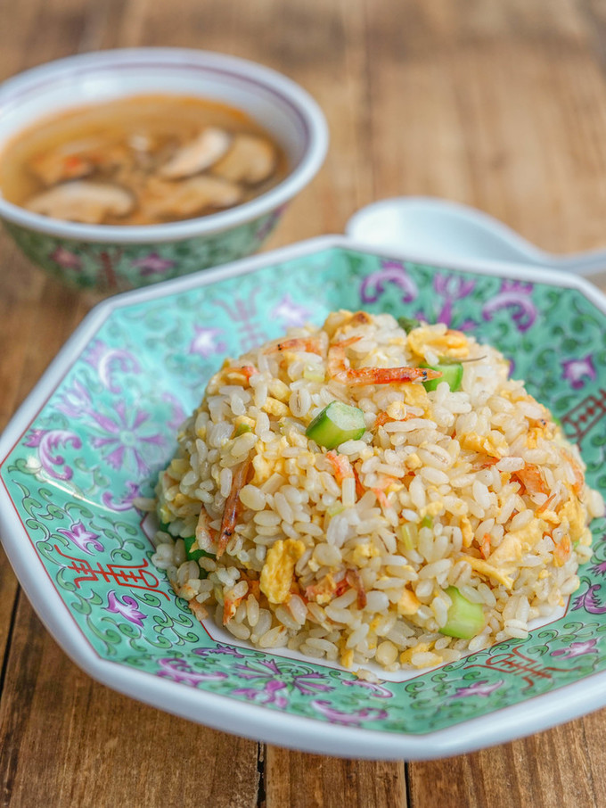 桜えびとアスパラガスの炒飯