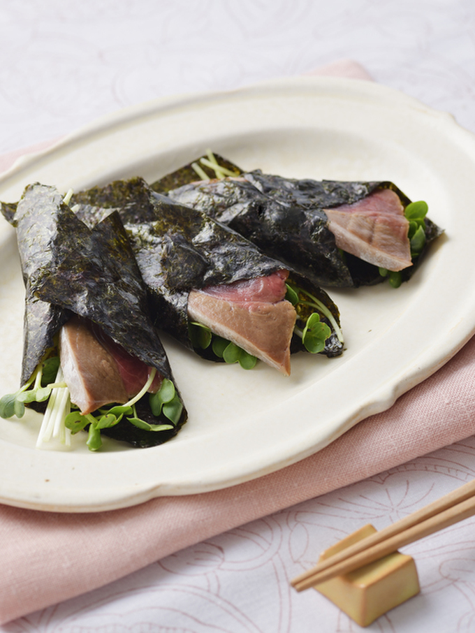 刺し身の海苔巻き