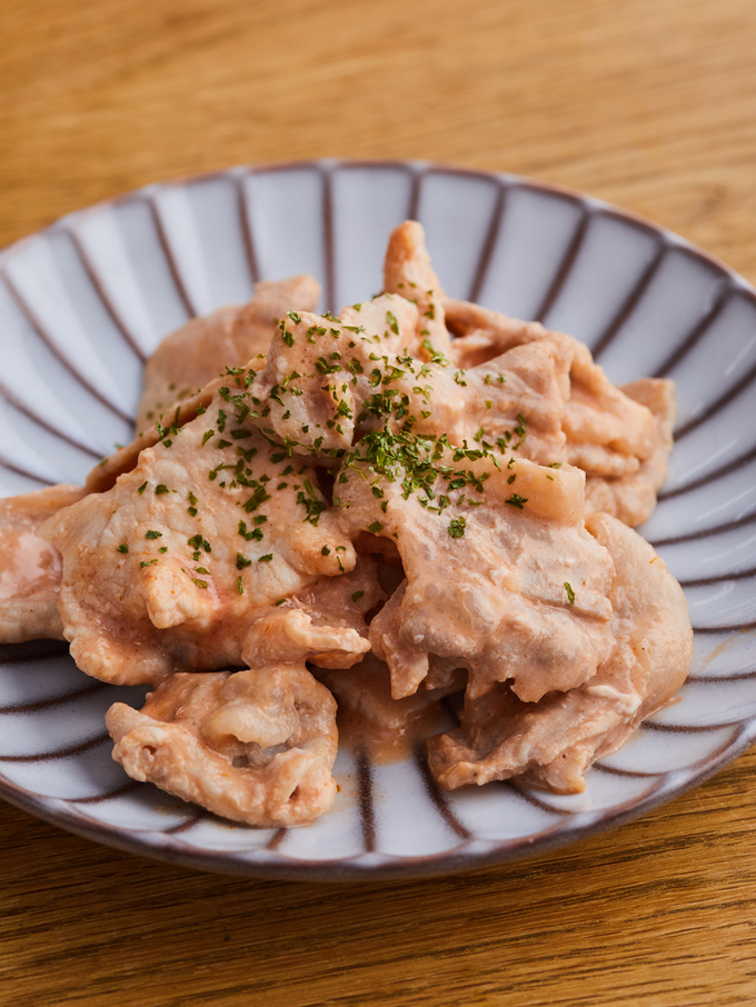 たんぱく質アップ 豚肉のオーロラソースあえ