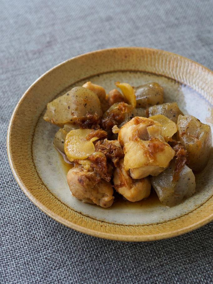 こんにゃくと鶏肉のうま煮