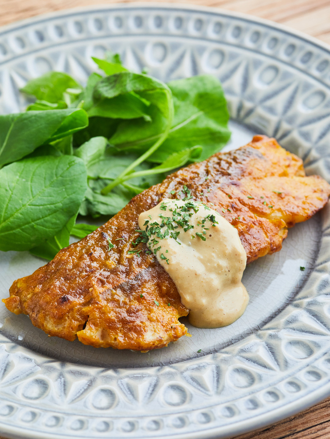 たらのムニエル カレーソース