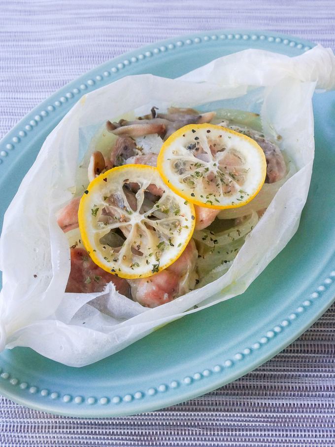 電子レンジで チキンのレモン蒸し