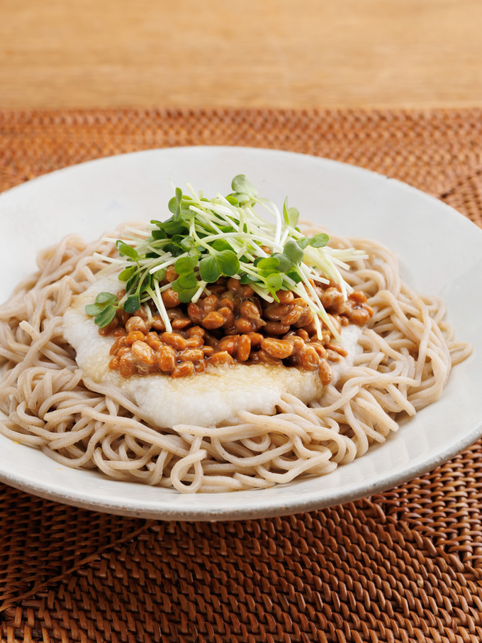 とろろ納豆そば