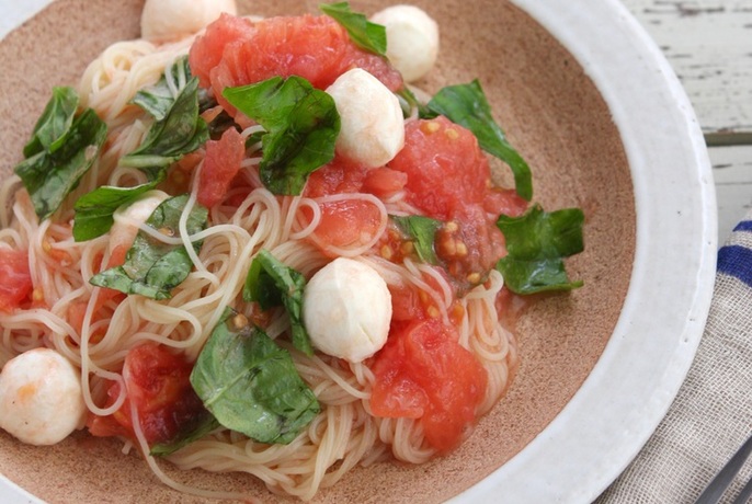 トマトの冷製パスタ