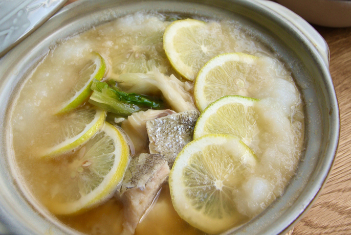 さっぱり たらのレモンみぞれ鍋