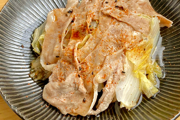 白菜と豚肉のフライパン蒸し