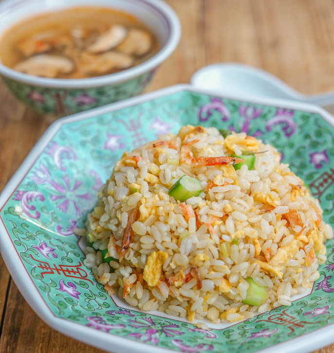 桜えびとアスパラガスの炒飯