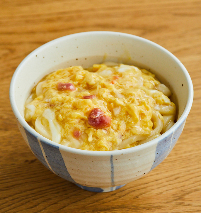 ふわふわ卵のあんかけうどん