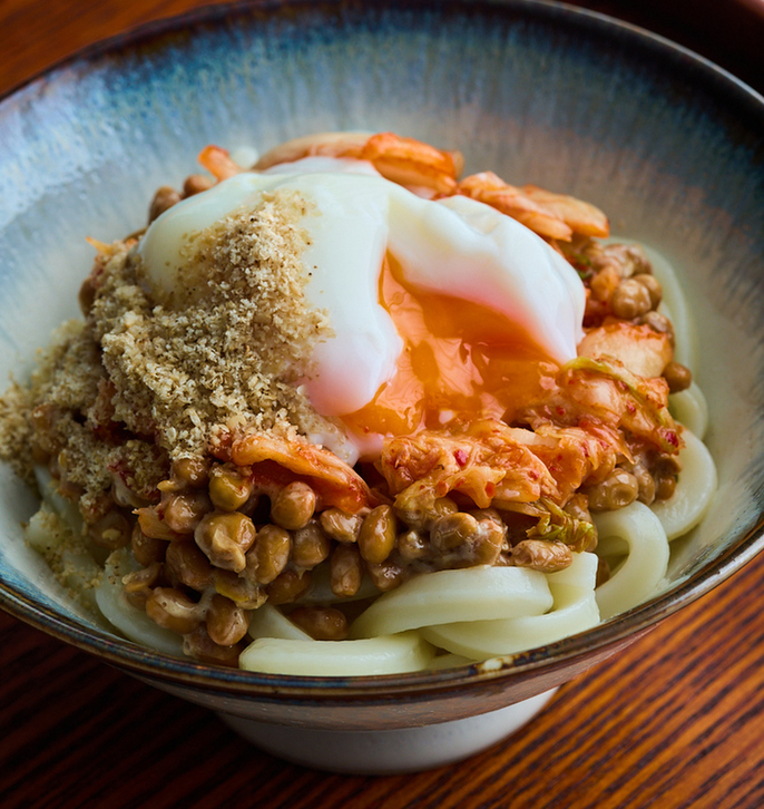 納豆キムチうどん