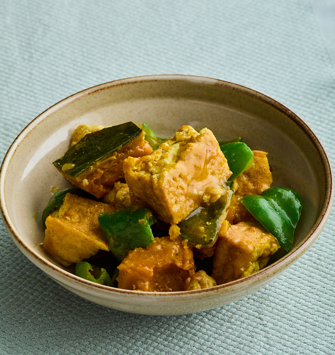 厚揚げのカレーそぼろ煮