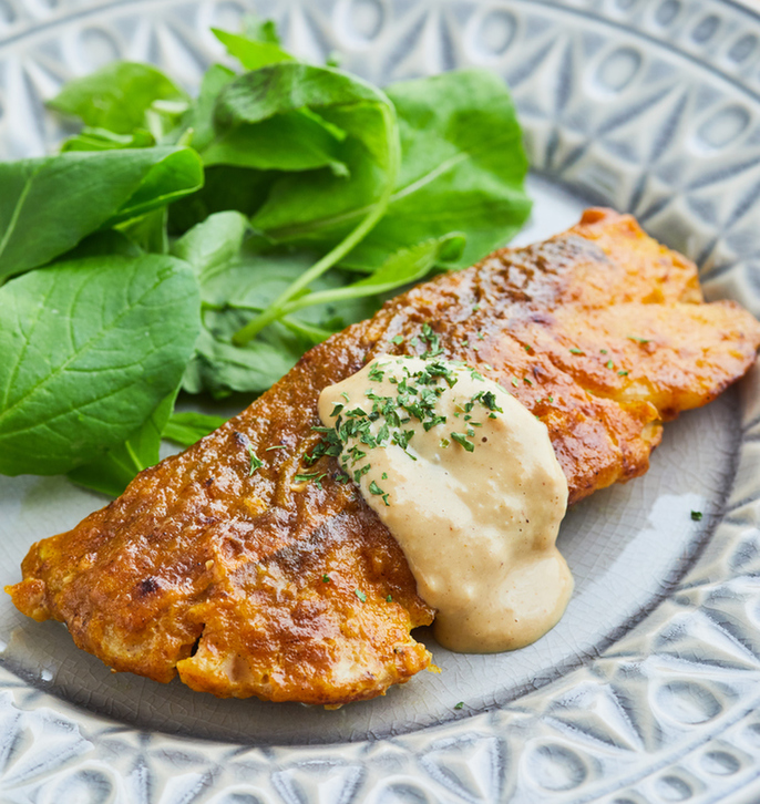 たらのムニエル カレーソース