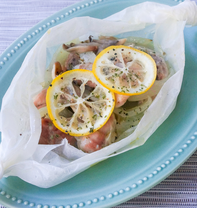 電子レンジで チキンのレモン蒸し