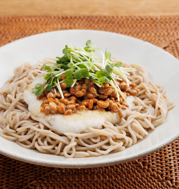 とろろ納豆そば