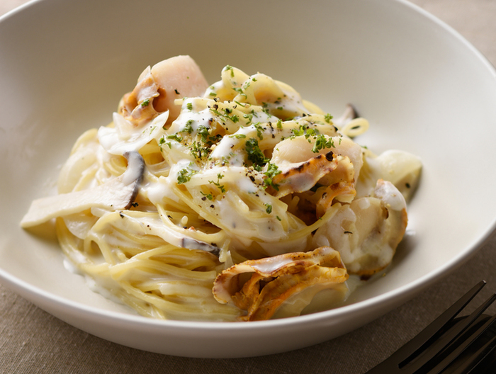 フライパンひとつ ほたてのワンポットパスタ