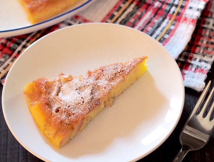 フライパンで焼く 角切りリンゴのケーキ
