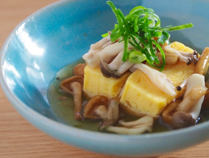だし巻き卵のきのこあんかけ