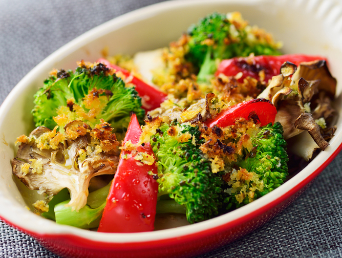 野菜のチーズパン粉焼き