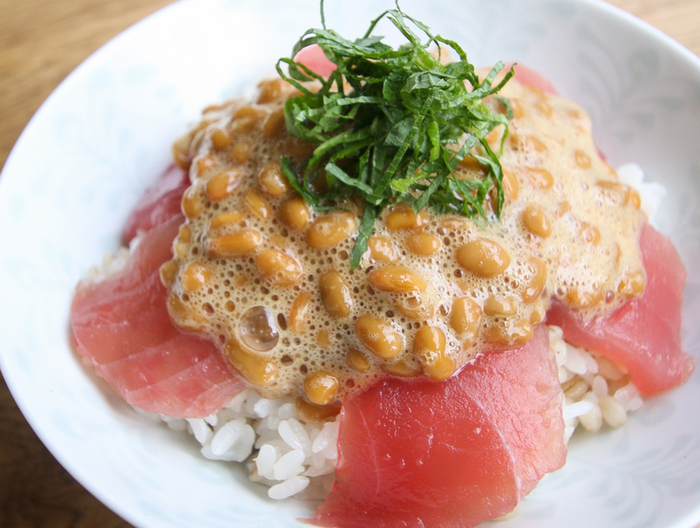 さっぱり まぐろ納豆丼