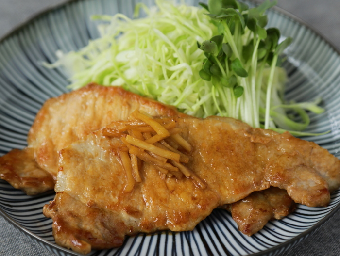 脂質を抑えた 豚のしょうが焼き