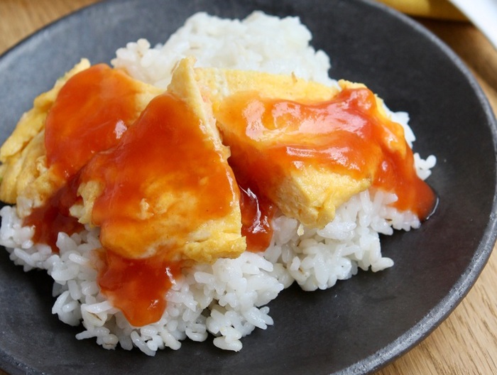 甘酢あんの天津飯