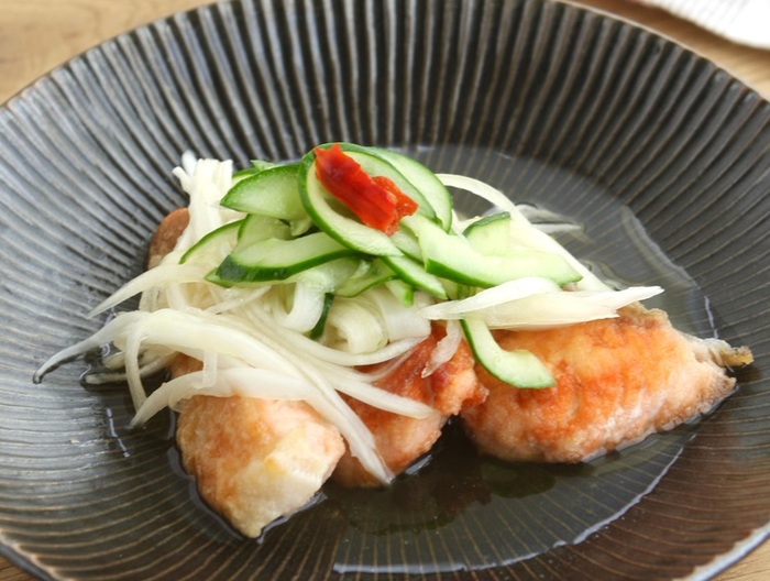 揚げない 鮭の南蛮漬け