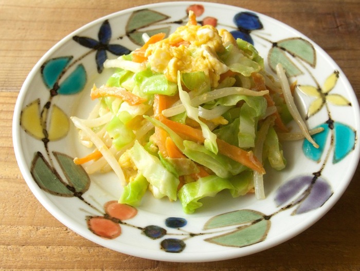 野菜と卵の中華風炒めもの