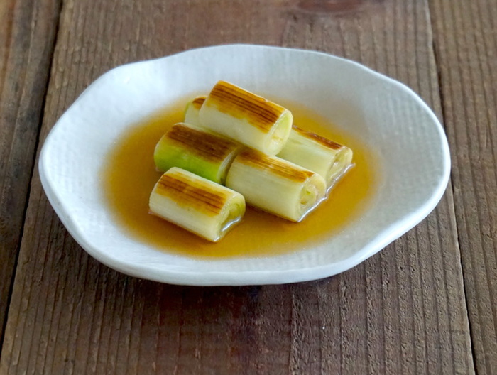 白ねぎの焼きびたし