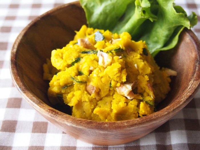 かぼちゃとくるみのサラダ