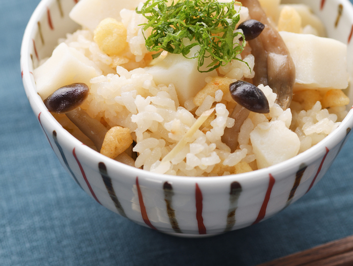 はんぺんとしめじの炊き込みごはん