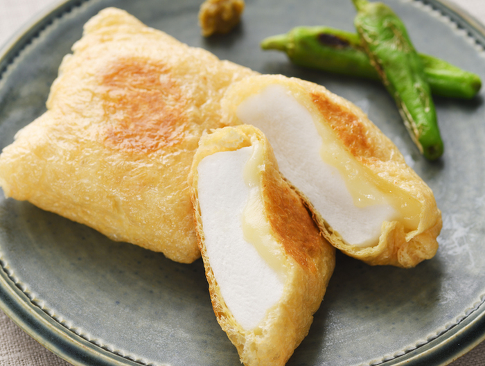 はんぺんとチーズのきつね焼き